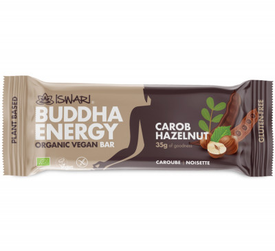 Baton energizant BIO Buddha cu alune de padure si carob Iswari foto