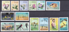 DB1 Fauna Flora Pasari Uzuale Nauru 1973 Uzuale 14 v. MNH foto