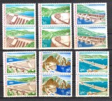 A11 TX10 6 - 1978 - Hidrocentrale - perechi de doua timbre, Arhitectura, Nestampilat