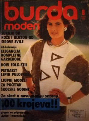 Burda revista moda vintage cu tipare anii 80 foto