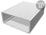 Carcasă Aluminiu Gri Hammond 1455 &ndash; 125x160x51mm Panou Inclus