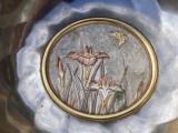 BOL fursecuri cu ORNAT cu ARGINT si placat cu AUR motive FLORALE rar SPLENDID, Vas