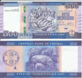 !!! LIBERIA - 500 DOLARI 2022 - P NEW - UNC / DESEN NOU