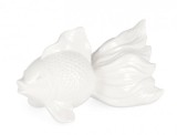 Cumpara ieftin Decoratiune Peste portelan alb 26.2x14.3x14.1 cm