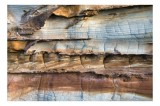 Tablou Canvas, "Straturi de rocă &icirc;n timp geologic", Pietre, Forme, Straturi, Texturi, Culori, Eroziune, Natură, 39 x 26 cm, CMCLASS