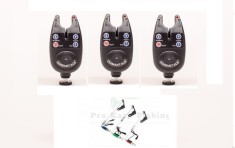 Set 3 senzori-avertizori diamant alb pescuit cu 3 swingere cu led puternic