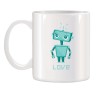 Cana alba ceramica personalizata Robot Indragostit, INOVATIX&reg;. 330ml, Oem