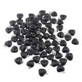 Pandantiv inima obsidian negru 15mm, Stonemania Bijou