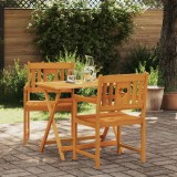 vidaXL Bancă de exterior 2 pcs natural 56 x 55,5 x 90 cm 42028088