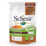 Schesir cat bio sterilized pui și porc cu dovleac 85 g
