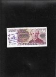 Rar! Argentina 5 australes pe 5000 pesos argentinos 1985 seria09462155 unc
