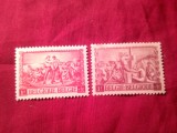 Serie Belgia 1945 - Ajutor pt Razboi - legende , 2 valori , pete pe guma