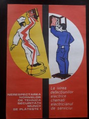 HST Afi? pe hartie protec?ia muncii Romania comunista foto