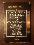 Gheorghe Iancu - Contribuția Consiliului Dirigent la consolidarea statului național unitar rom&acirc;n (1918-1920)