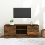 Comodă TV, stejar fumuriu, 102x35x36,5 cm, lemn prelucrat