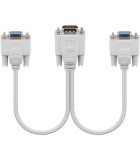 Splitter VGA 15 pini tata la 2x VGA mama 15 pini crem, Generic