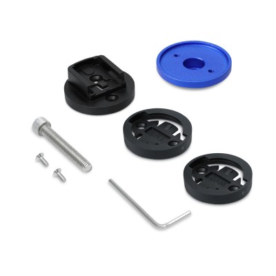 Suport bicicleta pentru gps Garmin Bryton Rider/CatEye/Edge, Kwmobile, Negru/Albastru, Metal, 47556.04 foto