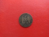 FRANTA - Moneda 10 CENTIMES 1861 ( bronz )