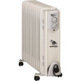 Radiator electric cu ulei Albatros RA-11T, 11 elementi, 2500 W, 3 trepte de putere, Termostat reglabil, Roti&Aring;&pound;e pentru deplasare, Alb