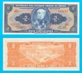 Brazilia (p#151) 2 Cruzeiros 1954-58 UNC &#039;Prima ediţie, Tezaurul Național&#039; serie: 043107