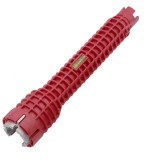 Cheie Instalatii Sanitare Multifunctionala ABS, 26cm, 52mm, Rosu