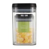 Cutii de Depozitare Alimente, Cyrax, Set din 2 Cutii de Tip Container de 0.8 si 1.3 l, Recipiente pentru Cereale in Bucatarie, Transparente cu Capac N