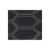 Material imitatie piele tapiterie hexagon cu gaurele negru/cusatura gri Cod: Y03NG Automotive TrustedCars, Oem