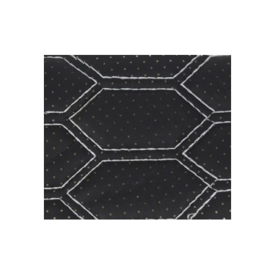 Material imitatie piele tapiterie hexagon cu gaurele negru/cusatura gri Cod: Y03NG Automotive TrustedCars foto