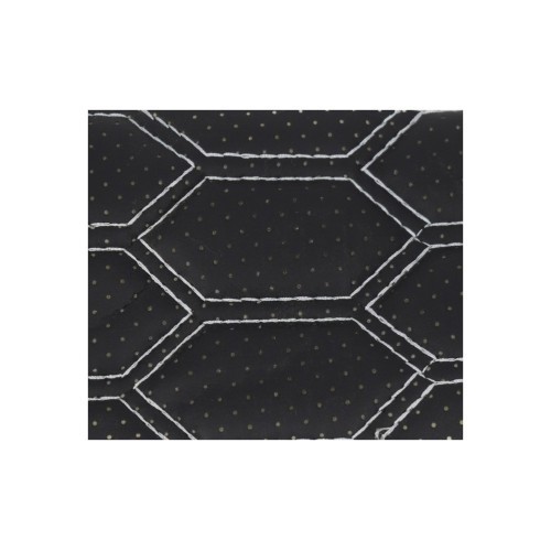 Material imitatie piele tapiterie hexagon cu gaurele negru/cusatura gri Cod: Y03NG Automotive TrustedCars