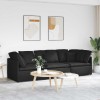 VidaXL Canapea modulară cu perne, negru, textil 3321269