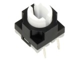 Micro&icirc;ntrerupător TACT SPST-NO, THT, 0,125A/24VDC, pătrat