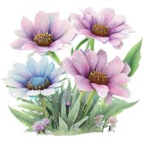 Sticker decorativ Floare Salbatica, Roz, 64 cm, 7969ST