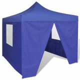 41466 Blue Foldable Tent 3 x 3 m with 4 Walls GartenMobel Dekor