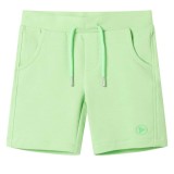 Pantaloni scurti pentru copii, verde fosforescent, 128 GartenMobel Dekor, vidaXL