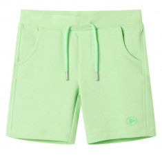 Pantaloni scurti pentru copii, verde fosforescent, 128 GartenMobel Dekor