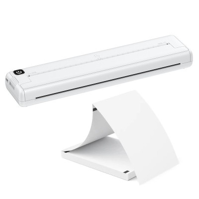 Imprimanta termica, model ultra portabil, de dimensiuni reduse, fara fir, nu necesita tus, A4, Bluetooth, aplicatie compatibila cu iOS / Android, acum foto