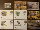 Falkland - pasari - serie 4 timbre MNH, 4 FDC, 4 maxime, fauna wwf