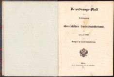 HST C6083 Verordnungs-Blatt ... des &amp;ouml;sterreichischen Handelsministeriums 1857 foto