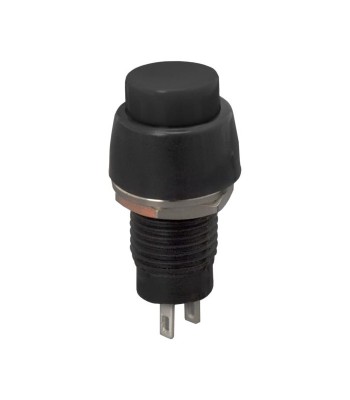 Intrerupator buton cu apasare 1 circuit 2A 250V OFF-ON cu retinere negru 09068FK foto