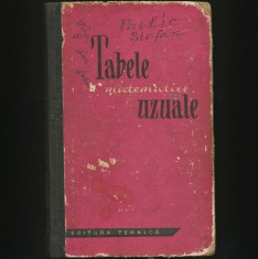TABELE MATEMATICE UZUALE - EDITURA TEHNICĂ