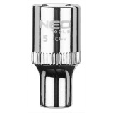 Tubulara hexagonala scurta 1/4 inch, 5 mm, Superlock, otel CrV NEO