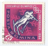 Romania, LP 571/1963, J.O. Innsbruck. dantelate, eroare, oblit.