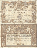 1915, 1 franc (JP.032.06) - Franța (Bourges)!