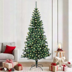 vidaXL Pom de Crăciun artificial pre-iluminat cu 300 LED Verde 210 cm 3396771