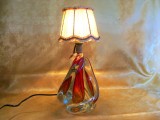 Veioza Mid Century Art Deco Modernist Cristal Val St Lambert vintage