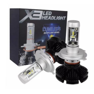 Set 2 LED-uri auto H1, X3 Premium, 50W / 12000 lumeni , alb pur 6000k foto