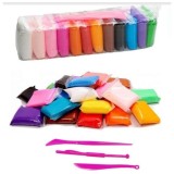 Plastilina, accesorii, 12 culori, model simplu