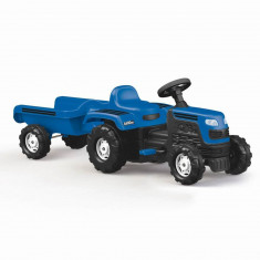 Tractor cu remorca - Albastru foto