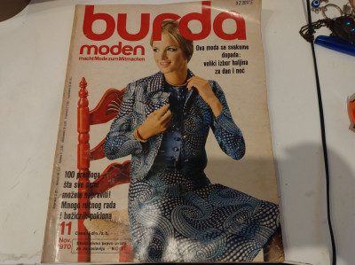 Revistă de modă veche, vintage Burda. 11 noiembrie 1970. Revistă Burda foto