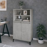 vidaXL Dulap &icirc;nalt, gri beton, 60x36x110 cm, lemn compozit